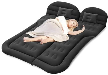CHEFRU Multifunktionale Auto Aufblasbare Luftmatratze Luftbett Auto Universal SUV Luftmatratze Auto Reisebett Erwachsene Schlafmatratze Luftmatratzen Auto(Black)