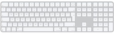 Apple Magic Keyboard mit Touch ID und Ziffernblock für Mac Modelle mit Apple Chip – Norwegisch – Weiße Tasten ​​​​​​​
