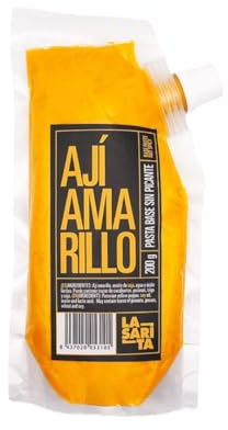 Pasta Base de Ají Amarillo ¡SIN PICANTE! La Sarita - 200g - El ingrediente fundamental en la cocina peruana. Disfruta del verdadero y auténtico sabor del ají amarillo peruano. Lista para usar.