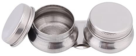 Stainl Steel Large Double Cup Oil Paint Megi Turpentine Solvent Container with Lid Solvent Stay Securely Any Spills While Painting