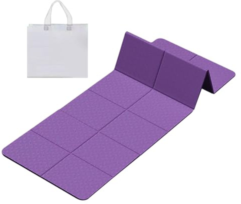 Xijobido Reise Yogamatte | 6 mm Dicke Wasserdichte Trainingsmatte - Rutschfeste Faltbare Yogamatte Mit Aufbewahrungstasche | Für Fitnessstudio Zuhause Outdoor Picknick Training