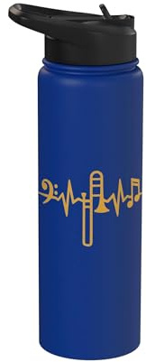 Posaunist Herzschlag Blasmusik Orchester Musiker Posaune Stainless Steel Insulated Water Bottle