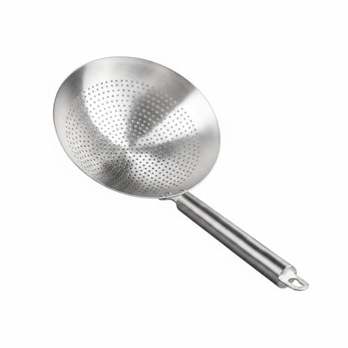 Fxzqgnh Schiumarola in Acciaio 316L Resistente Alle Alte Temperature Mestolo Forato in Acciaio Inox Antiruggine Schiumarola Inox per Ravioli, Frittura, Pasta, 26 Cm