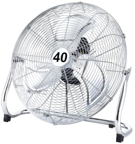 SOLEILUX Ventilatore da Pavimento 75W con 3 Pale in Metallo e 3 Velocità – Ventilatore Potente per Casa, Ufficio e Ambienti Professionali