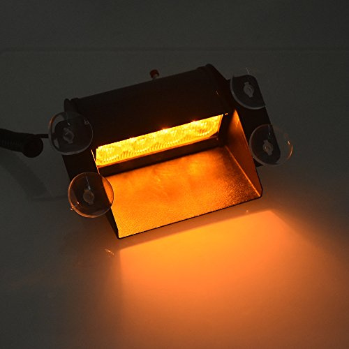 HEHEMM Lumière d'urgence de voiture, 4 LED d'avertissement pour tableau de bord de tableau de bord, lumières stroboscopiques, lumière clignotante pour voiture, feux d'avertissement de danger, barre
