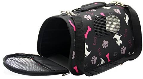 BPS Tragetasche für Haustiere, Katzen, Transporter, 3 Größen S/M/L zur Auswahl (S, Schwarz) BPS-5638N