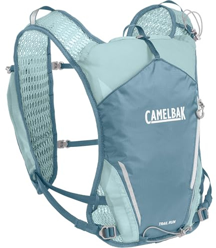 CamelBak Damen Trail Run Weste – leichtes Design mit 7 l Stauraum, zwei 500 ml weiche Flaschen, verstellbare Passform, atmungsaktive Mesh-Einsätze und mehrere Taschen für Ausrüstung und wichtige Dinge