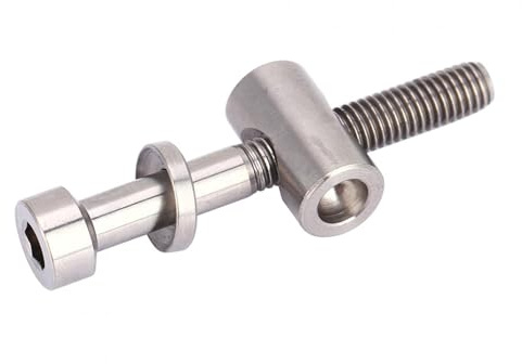Alomejor Titanschrauben für Fahrradsattelstütze, M5 x 30 / 35 / 40 mm, fester Bolzen, Rundkopfschraube für Sattelstütze