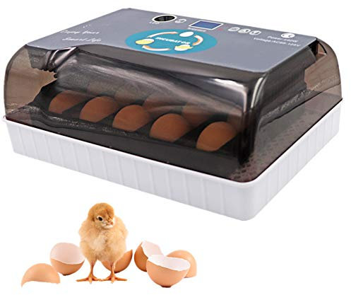 MUALROUS Brutmaschine Vollautomatisch 12 Arten Von Eierbrutschrank digitales Brutmaschine Mit Temperaturkontrollfunktion für Eier GeflüGel Enten HüHner