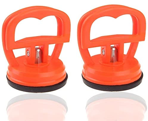 TOOLSTEK Wokin 2 Pcs Suction Cups Heavy Duty Dent Removal Kit MINI Suction Cup for Screen, Fridge and Tile Sucker Lifters Car Dent Remover Puller included Cleaning Cloth