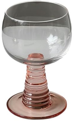 CAPIJIONG Varilla de rosca medieval de 150/250 ml, vino tinto copa alta, esmeralda, hogar, champán, vino dulce, copa baja, copa de rosca rosa, 150 ml