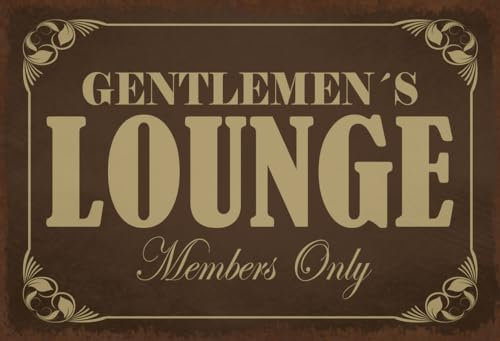 mrdeco Holz Schild 12x18cm Gentlemen´s Lounge Holzschild