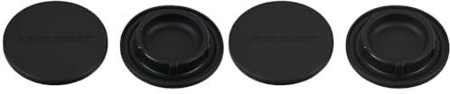 Le Creuset Set of 2 Silicone Mill Caps, Silicone, Black Onyx, 93010800140200 (Pack of 2)