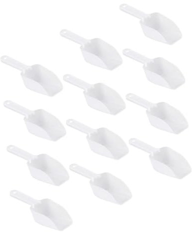 Cabilock 12piezas Cuchara Multiusos De Cocina Cucharón Reutilizable Para Hielo Harina y Dulces Utensilio Práctico Para Hogar Supermercados y Bares Material Resistente y Fácil De Limpiar