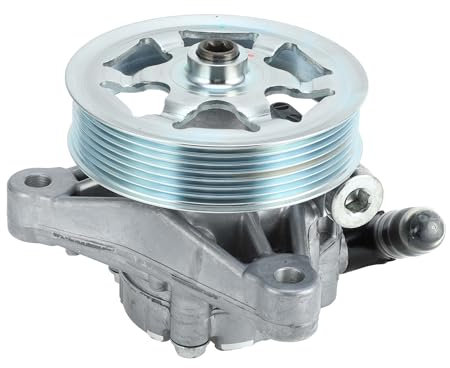 A ABSOPRO Bomba De Dirección Asistida No. 56100R40A03/56100R40P05 Con Polea Bomba De Asistencia De Potencia Para Honda Accord 2008-2012 2.4L L4 Aleación De Aluminio Tono Plateado