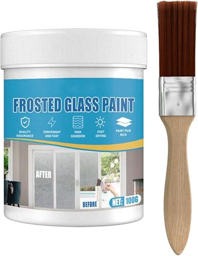 Milchglasfarbe für Fenster,Frostglasfarbe,Frosted Glass Spray Paint,Wasserbasierte Milchglas Sichtschutzfolie Farbe,für Zuhause,Büro,Badezimmer,Innen- und Außenbereich
