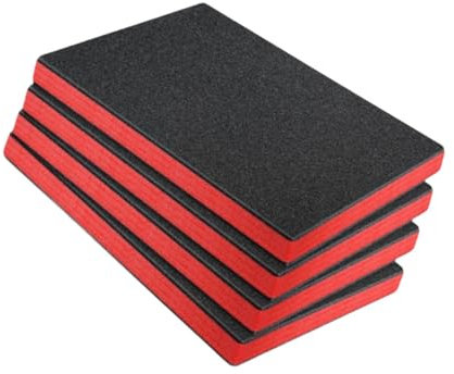 Baoblaze 4Pcs Tool Box Foam Inserts Packing Foam Pads Portable Reusable Tool Box Liners for Tabletop Miniatures DIY Crafts Camera Case, 40cmx33cmx5cm