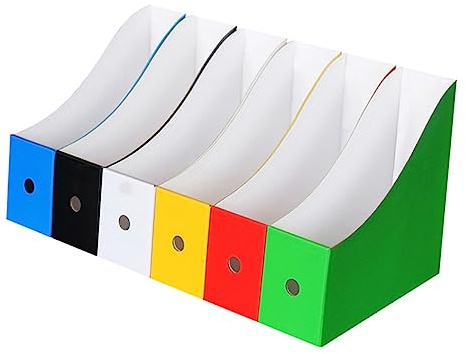 iplusmile Set 6 Pezzi Portadocumenti e Organizzatori Di Documenti Da Scrivania in Carta Colorata, Scatola Per Documenti Multiuso Per Studenti e Ufficio, Scaffale Porta Libri e Riviste Verticale