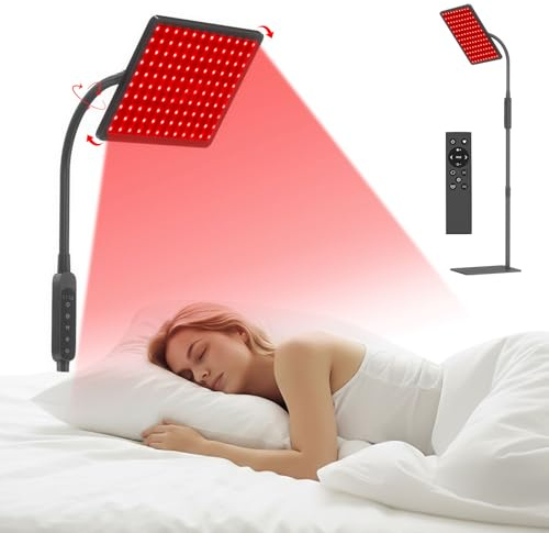 Red Light Therapy Lamp：Gooseneck Infrared Red Light Therapy Lamp with Led 660nm&850nm Near Infrared LED Red Light,Near Infrared LED Red Light Therapy Device at Home for Face and Body