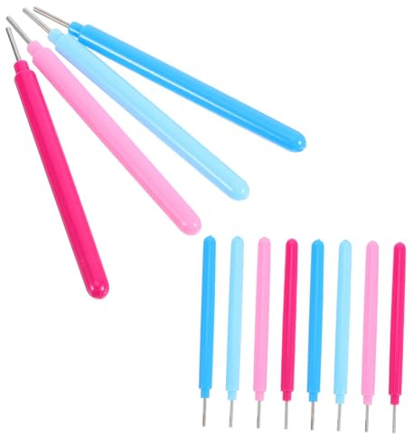 Operitacx 16 Piezas Kit de Herramientas para Quilling de Papel con Bolígrafo Ranurado Ergonómico y Aguja Rodante para Manualidades Tarjetas y Decoración DIY