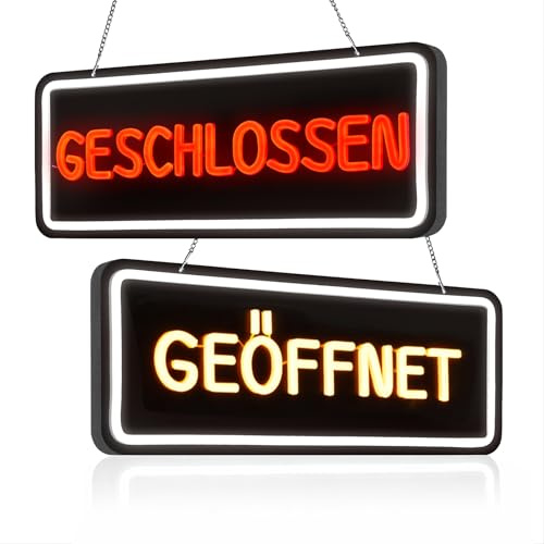 Flixyticy Doppelseitig Geöffnet/Geschlossen Neon schild Open/Closed LED | Perfekte für Food Truck,Restaurant,Hotel,Supermarkt