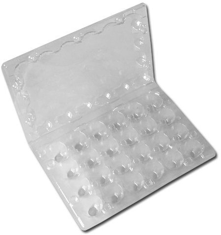 Lot de 50 boîtes à œufs de caille professionnelles pour 24 œufs de caille en OPS