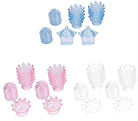 Wifehelper 12 Stücke Pralinenschachtel Geschenk Taschen Transparente Krone Kunststoff Pralinenschachtel für Hochzeit Baby Shower Birthday Party Geschenk Pralinenschachtel (4#)