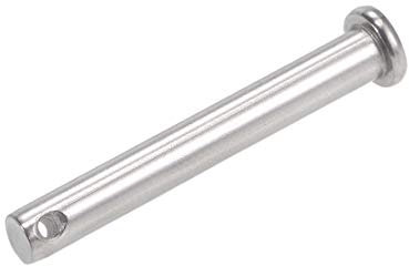 sourcing map Single Hole Clevis Pins - 8mm X 60mm Flat Head 304 Stainless Steel Link Hinge Pin