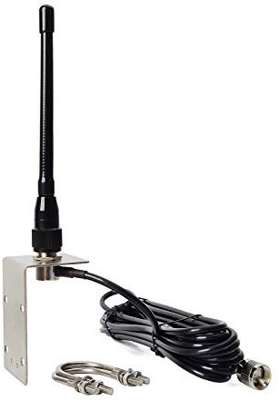 HYS VHF Marine Antenna Gummi Antenne mit Halterung 5m RG58 Kabel für VHF Mobile Marine Radios