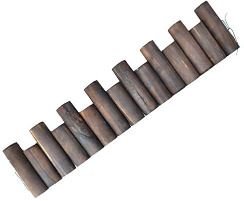 Cabilock Clôture De Terrasse en Bois Carbonisé Bordure De Jardin pour Extérieur - Installation Facile