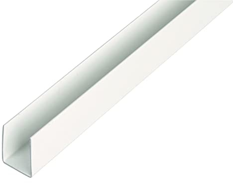 Alberts 498924 U-Profil | Kunststoff, weiß | 1000 x 10 x 10 mm | 13er Set
