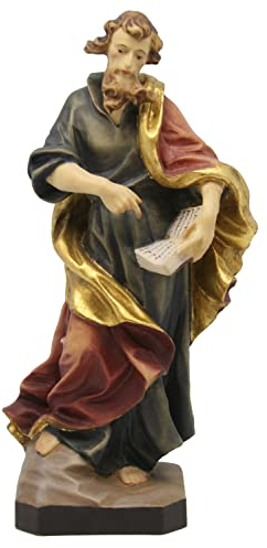 Heiligenfigur Heiliger Matthäus H 20 cm Apostel Holzfigur Schutzpatron aus Ahornholz