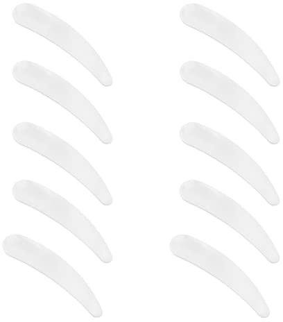 Spatule de Maquillage, 10 Pièces Mini Spatule, Spatule à Masque Cosmétique, Plastique Cuillère Crème, Cosmétique Spatule Cuillère Courbe, pour Diverses Crèmes