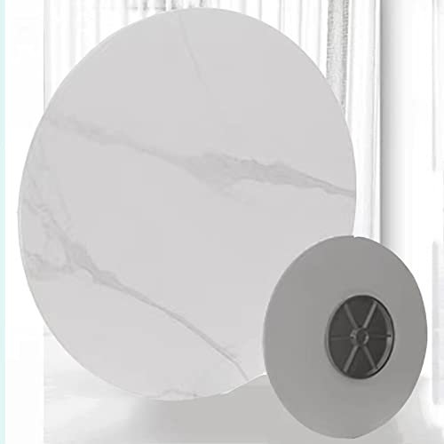DIBAKO 50cm-90cm Plateau Tournant Rond Lazy Susan Plateau De Service Plateau Rotatif en Rock Blanc Tournante De Table pour Partager Le Fromage (Size : 60cm/24in)