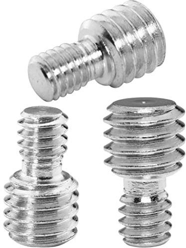 LUORNG 3PCS 3/8 inch Male to 1/4 inch Male Threaded Tripod Screw Adapter, 1/4 inch Male to 3/8 inch Male Double Sides Standard Mounting Thread Converter for Camera Mount
