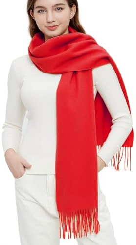 Novawo Wool Scarf Soft Warm Winter Scarves Wraps for Women and Unisex