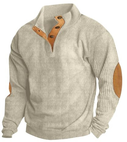 KONG JIMFAN Kapuzenpullover Aufdruck Herren Pullover Herren Schalkragen Warm Pulli Men Gift Das Tshirt Running-Jacken Für Herren Pulli Flieder Enger Schwarzer Pulli(#AA White,XXL)