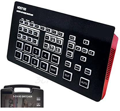 Boîte de commutation audio-vidéo, Commutateur vidéo V22 Commutateur vidéo 5 canaux 4*H 1*DP for flux vidéo pour PC, TV, projecteur, lecteur DVD/Blu-ray (Color : 2, Size : Q)