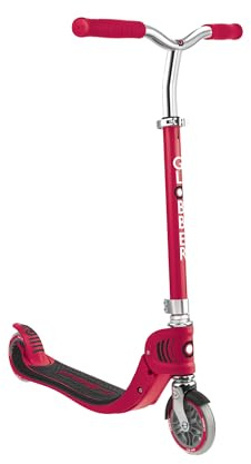 Globber - Flow Foldable 125 - Vikbar skoter med 2 hjul för barn från 5 år och tonåringar, röd