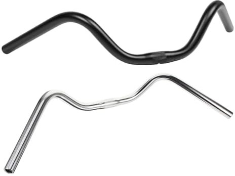 BELLIFFY 2stücke U-förmiger Fahrradlenker Aus Gebogenem Lenkerzubehör Ersatzlenker Für Mountainbike Und Rennrad Fahrräder (schwarz+silber) 2pcs