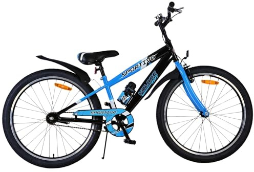 Volare Sportivo Kinderfahrrad - Jungen - 24 Zoll - Schwarz Blau