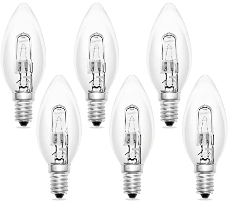 SCNNC Lampadine a Candela C35 E14 230V Dimmerabile 4 2W, Bianco Caldo 2700K, Transparente Lampadina Candela Attacco Piccolo E14 C35 per Lampadari, Applique, Plafoniere, Confezione da 6