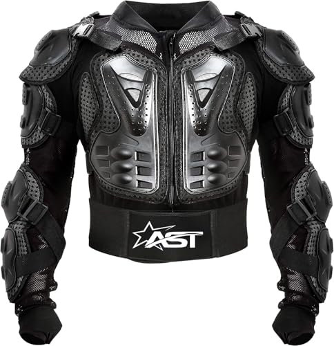 Men’s Motorbike Motorcycle Full Spine Body Armour Protection Motocross Protective Guard Jacket Wear & Protective Biker Jacket
