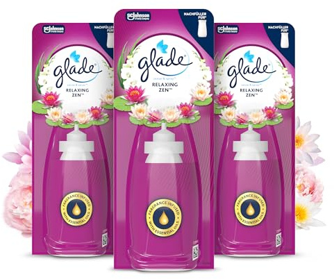 Glade (Brise) Sense & Spray Nachfüller (für Glade Lufterfrischer Gerät), Relaxing Zen, 3 x 18 ml