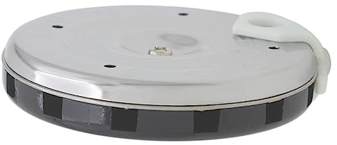 CATIEBYE Chromatisches Stimmgerät Einfache Tonhöhen und Tonanpassung Rundes Design Mundgeblasen mit 13 Löchern aus Abs und Eisen Silberfarbene Oberfläche für Musiker