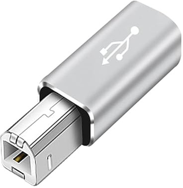 Adaptador de tipo C a B - Converter USB de impresora 2.0, sincronización de datos | Cable de transferencia de alta velocidad, enchufe del conector de la impresora, accesorio de carga compacto para la