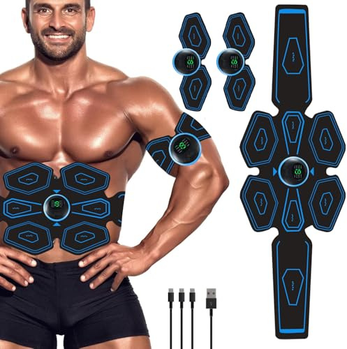 WARDBES Estimulador de Aparato de Entrenamiento Abdominal 2025,Cinturón Abdominal Electrosti,Electroestimulador Muscular,Dispositivo de Entrenamiento para el hogar
