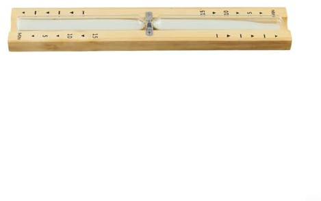 Sablier de sauna 15 minutes en bois et verre résistant à la chaleur pour sauna, salle de yoga, salle de classe, horloge multifonction de 32,6 cm (blanc)