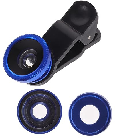 Kameraobjektiv 3-in-1 Smartphone Universalanschluss 52mm | Blau, Aluminiumlegierung und Glas, Clip On mit 6s/7/8/x, für Tablette und Handy