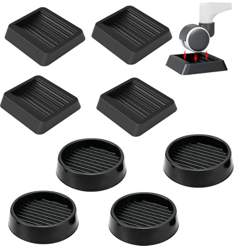 8 Pièces Patin Antiderapant Caoutchouc Protection Pied de Chaise Insonorisants Patin Chaise pour Chaises à roulettes Lit Armoire Canapé Chaise Table Sols en Bois Massif et en Carrelage Noir